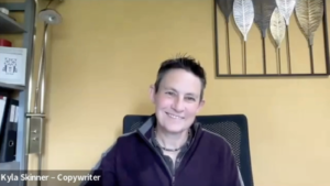 Kyla on Zoom call Get the ideas adn support you need – in a "fun and friendly" way that works for *you*
