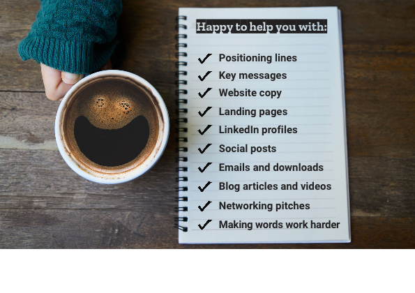 Smiley coffee ticklist Aug 2024 v1 Happy to help with all of these copywriting requirements...